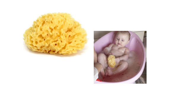 Esponja de baño para bebé, esponja natural suave para baño de bebé recién  nacido, esponja de lana de mar sin blanquear de primera calidad para niños